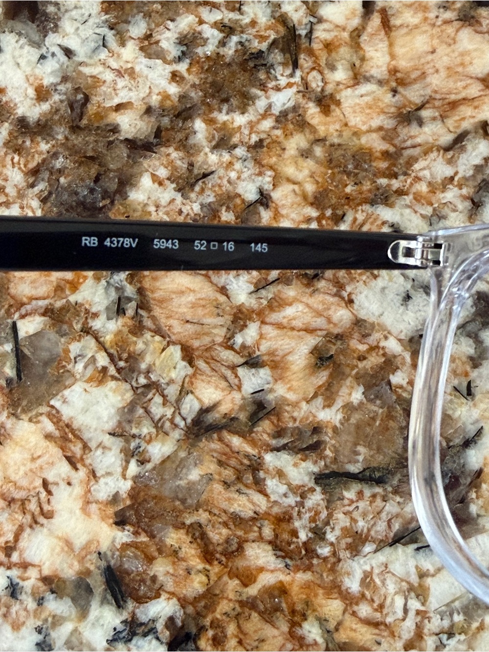 Unisex Ray-Ban Clear Frame Glasses w/ Black Arms - RX or Sunglasses! *Frame Only - Picture 4 of 4